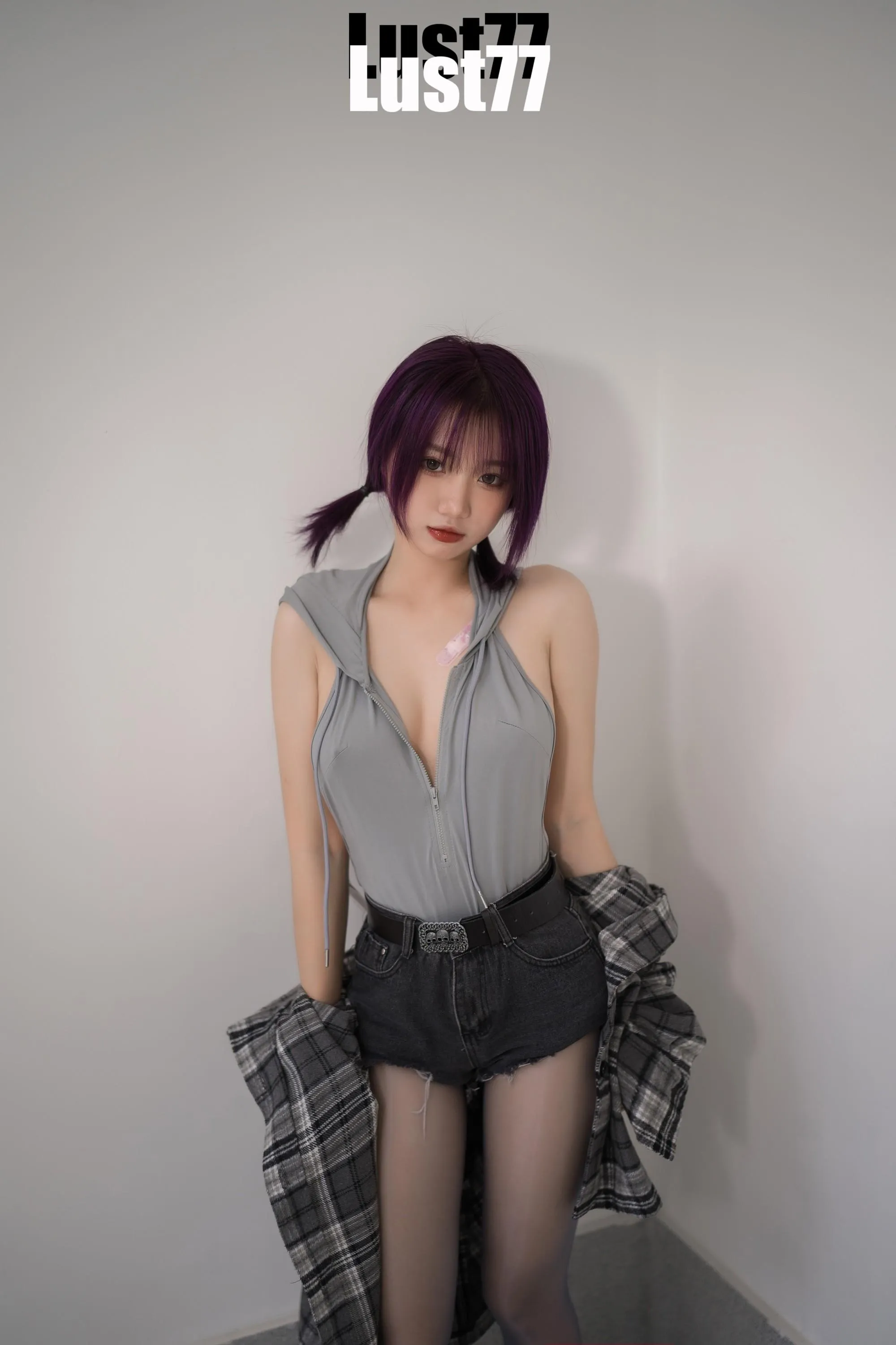 柒柒要乖额 – NO.050 小灰兔 [71P]插图5